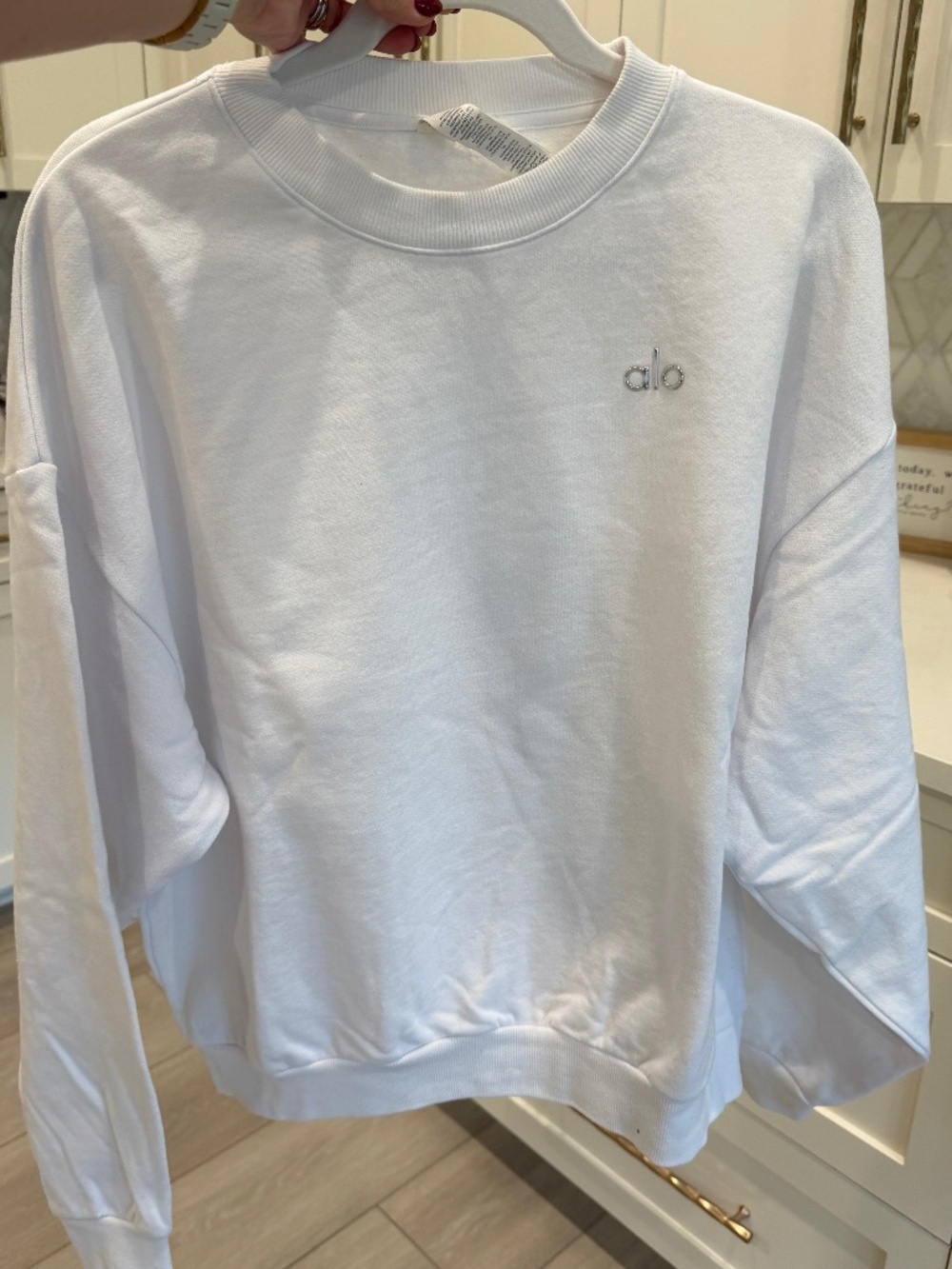 Alo Accolade CrewNeck Pullover/Sweatshirt White M